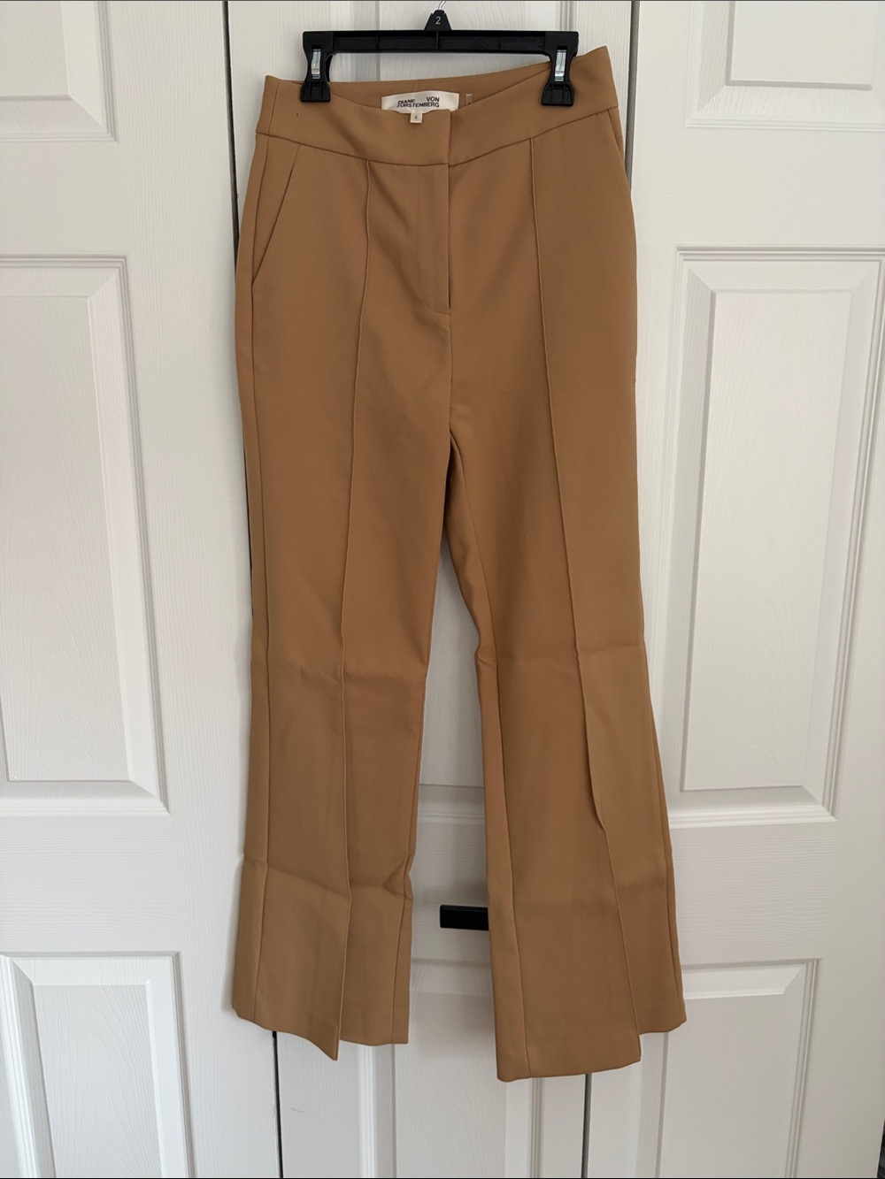 Diane Von Furstenberg Camel Boot‑Cut Trousers